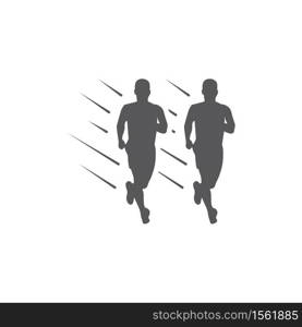 Human character logo sign . Running gesture illustration vector design