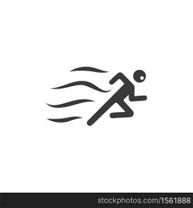 Human character logo sign . Running gesture illustration vector design