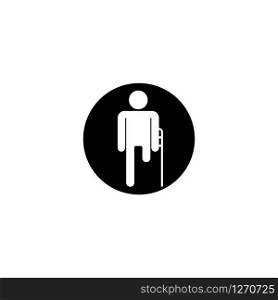 Human disabled icon logo vector icon template