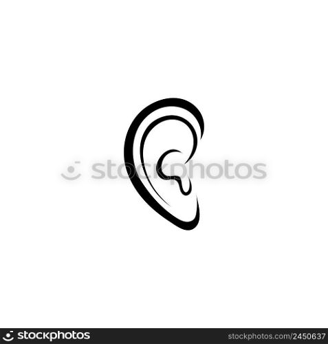 Human ear icon template vector design