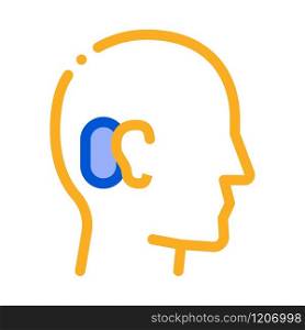 Human Ear Icon Vector. Outline Human Ear Sign. Isolated Contour Symbol Illustration. Human Ear Icon Vector Outline Illustration