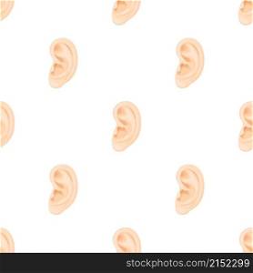 Human ear pattern seamless background texture repeat wallpaper geometric vector. Human ear pattern seamless vector