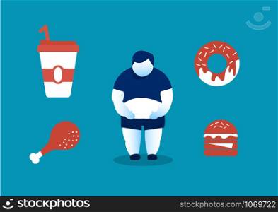 human eating junk food and the Dangers of Belly Fat