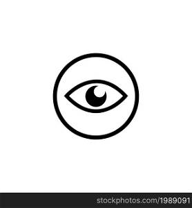 Human Eye, Eyeball Sight, Vision. Flat Vector Icon illustration. Simple black symbol on white background. Human Eye, Eyeball Sight, Vision sign design template for web and mobile UI element. Human Eye, Eyeball Sight, Vision. Flat Vector Icon illustration. Simple black symbol on white background. Human Eye, Eyeball Sight, Vision sign design template for web and mobile UI element.