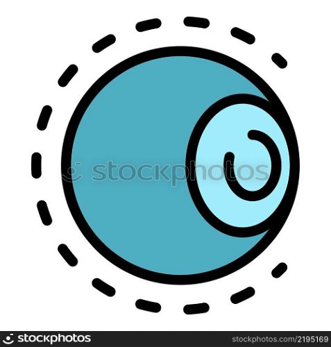 Human eye structure icon. Outline human eye structure vector icon color flat isolated. Human eye structure icon color outline vector