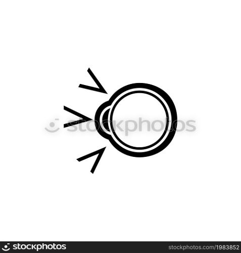 Human Eyeball, Cataract Treatment. Flat Vector Icon illustration. Simple black symbol on white background. Human Eyeball, Cataract Treatment sign design template for web and mobile UI element. Human Eyeball, Cataract Treatment Flat Vector Icon