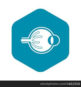 Human eyeball icon. Simple illustration of human eyeball vector icon for web. Human eyeball icon, simple style