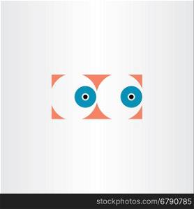 human eyes illustration vector icon