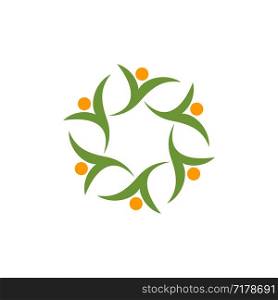 Human Figure Green Leaf Nature Logo Template Illustration Design. Vector EPS 10.