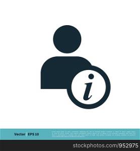 Human Figure, Profile Information Sign Icon Vector Logo Template Illustration Design. Vector EPS 10.