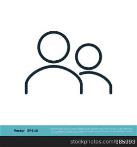 Human Figure, Profile, People Icon Vector Logo Template Illustration Design. Vector EPS 10.