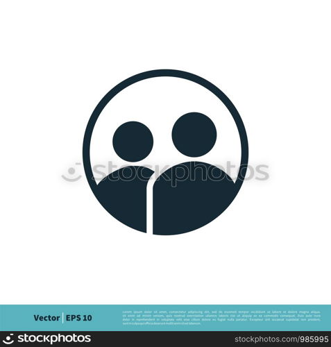 Human Figure, Profile, People Icon Vector Logo Template Illustration Design. Vector EPS 10.