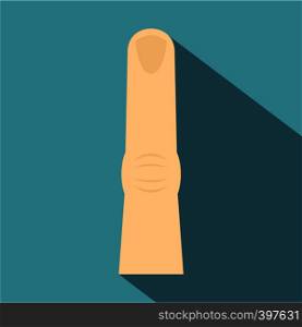 Human finger icon. Flat illustration of human finger vector icon for web. Human finger icon, flat style