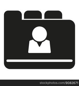 Human folder info icon simple vector. Business work. Team job. Human folder info icon simple vector. Business work