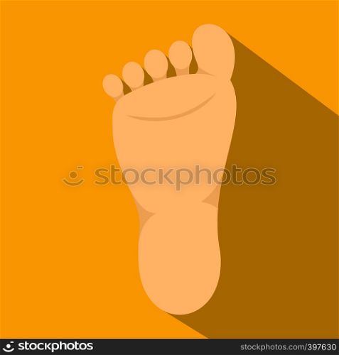Human foot icon. Flat illustration of human foot vector icon for web. Human foot icon, flat style