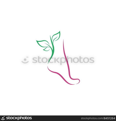 Human foot icon logo design illustration vector