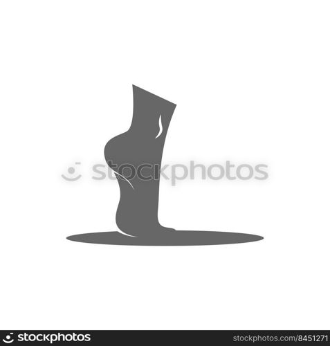 Human foot icon logo design illustration vector