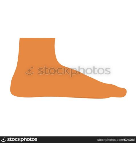 Human foot person vector icon illustration. Leg step imprint silhouette body design isolated. Sole anatomy sign man