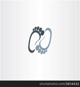 human foot vector logotype icon sign