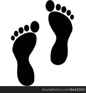 human footprint icon on white background. footprint symbol. barefoot step mark sign. flat style.