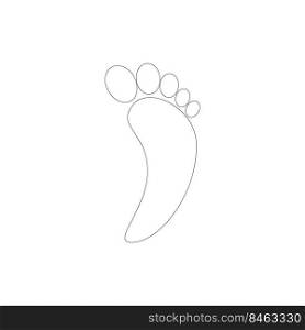 human footprint icon vektor illustration