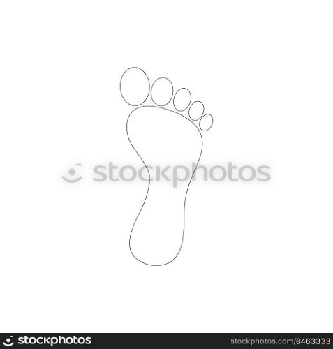 human footprint icon vektor illustration