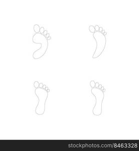 human footprint logo vektor illustration