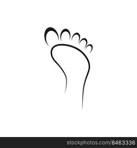 human footprint logo vektor illustration