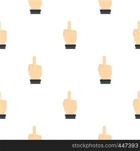Human hand gesturing with middle finger pattern seamless for any design vector illustration. Middle finger pattern seamless