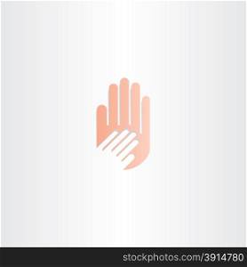 human hand icon vector element emblem