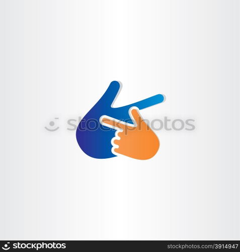 human hand pointer icon vector design