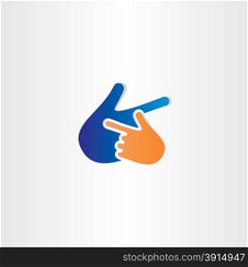 human hand pointer icon vector design