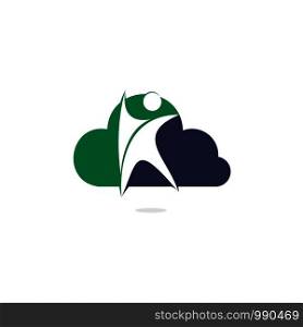 Human Health logo design. Healthcare Cloud shape vector logo concept illustration. Logo design template for clinic, hospital, medical center, doctor and etc.