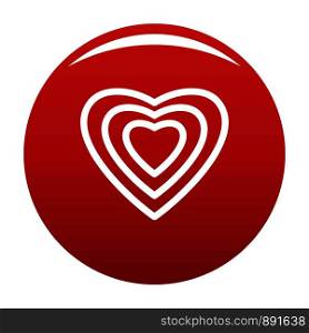 Human heart icon. Simple illustration of human heart vector icon for any design red. Human heart icon vector red