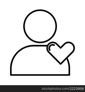 Human heart icon. Vector illustration. stock image. EPS 10.. Human heart icon. Vector illustration. stock image. 