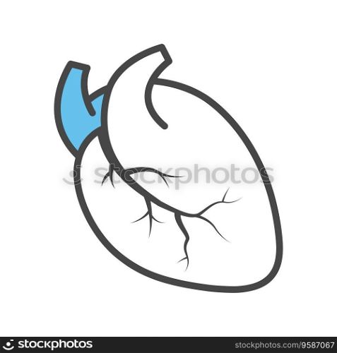 Human heart icon vector on trendy design