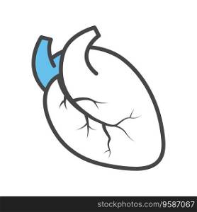 Human heart icon vector on trendy design