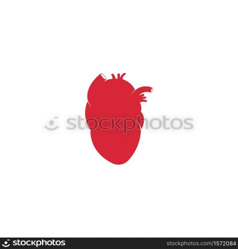 Human heart medical vector illustration isolated on white background
