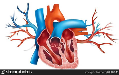 Human heart vector image