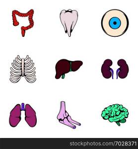 Human icons set. Cartoon illustration of 9 human vector icons for web. Human icons set, cartoon style
