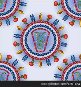 Human Immunodeficiency Virus seamless pattern. Vector Illustration.. Human Immunodeficiency Virus. Seamless pattern.