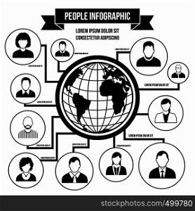 Human infographic in simple style. People infographic for any design. Human infographic, simple style