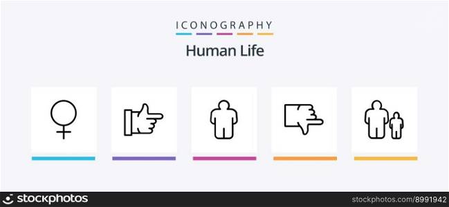 Human Line 5 Icon Pack Including . person. man. man. gender. Creative Icons Design