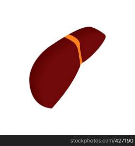 Human liver isometric 3d icon. Human organ symbol on a white background. Human liver isometric 3d icon