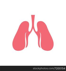 Human lung vector image template