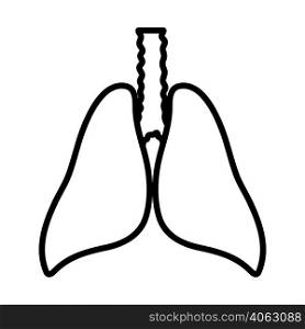 Human Lungs Icon. Bold outline design with editable stroke width. Vector Illustration.