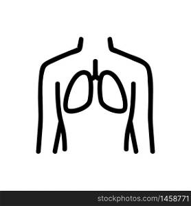 human lungs icon vector. human lungs sign. isolated contour symbol illustration. human lungs icon vector outline illustration