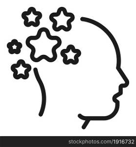 Human memories icon outline vector. Memory brain. Health mind. Human memories icon outline vector. Memory brain