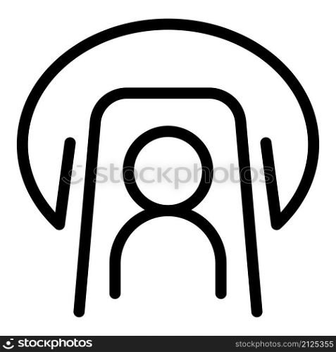 Human mri icon outline vector. Magnetic scan. Medical scanner. Human mri icon outline vector. Magnetic scan