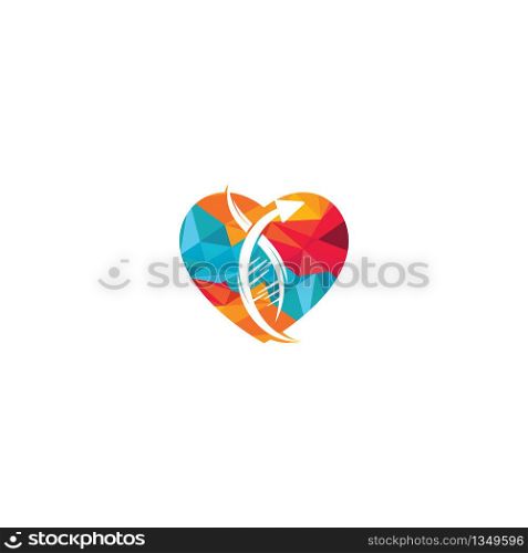 Human nature DNA and genetic logo design.
